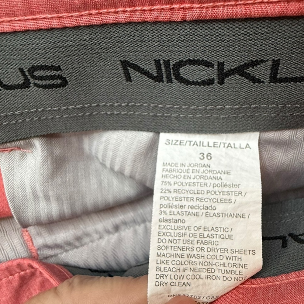 Nicklaus Golf Shorts Performance Fabric Lightweight Coral Men Size 36 - Picture 6 of 9